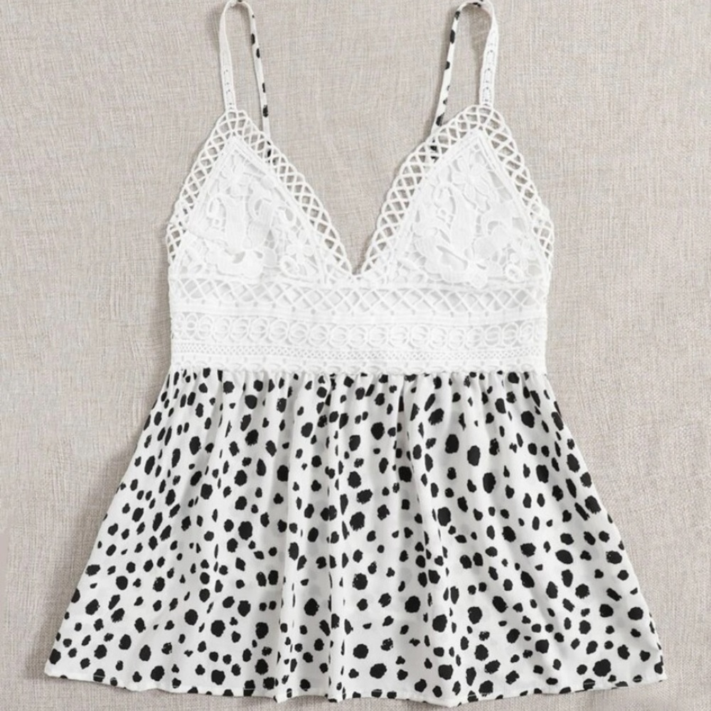 SHEIN Dalmatian tank
